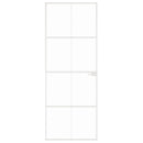 dør 76x201,5 cm hærdet glas og aluminium hvid