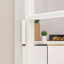 dør 76x201,5 cm hærdet glas og aluminium hvid