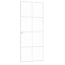 dør 83x201,5 cm hærdet glas og aluminium hvid