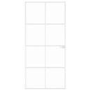 dør 93x201,5 cm hærdet glas og aluminium hvid