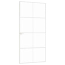 dør 93x201,5 cm hærdet glas og aluminium hvid