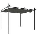 pergola med sammenrulleligt tag 295x292x230 cm antracitgrå