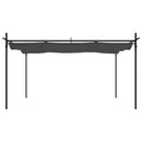 pergola med sammenrulleligt tag 395x292x230 cm antracitgrå