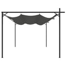 pergola med sammenrulleligt tag 395x292x230 cm antracitgrå