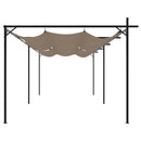 pergola med sammenrulleligt tag 589x292x230 cm gråbrun