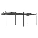 pergola med sammenrulleligt tag 589x292x230 cm antracitgrå