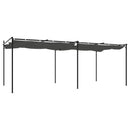 pergola med sammenrulleligt tag 589x292x230 cm antracitgrå