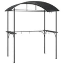 grillpavillon med sidehylder 220x115x230 cm stål antracitgrå