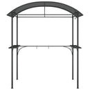 grillpavillon med sidehylder 220x115x230 cm stål antracitgrå