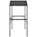 grillpavillon med sidehylder 220x115x230 cm stål antracitgrå