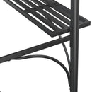 grillpavillon med sidehylder 220x115x230 cm stål antracitgrå
