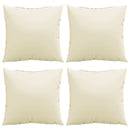sofapuder 4 stk. 40x40 cm stof cremefarvet