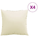 sofapuder 4 stk. 60x60 cm stof cremefarvet