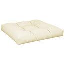 pallehynde 80x80x12 cm stof cremefarvet