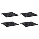 hynder til havestol 4 stk. 40x40x3 cm stof ternet sort