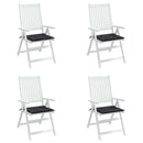 hynder til havestol 4 stk. 40x40x4 cm stof ternet sort