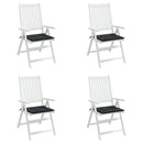 hynder til havestol 4 stk. 40x40x3 cm stof ternet sort