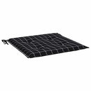 hynder til havestol 4 stk. 40x40x3 cm stof ternet sort