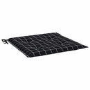 hynder til havestol 4 stk. 40x40x4 cm stof ternet sort