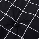 hynder til havestol 4 stk. 40x40x3 cm stof ternet sort