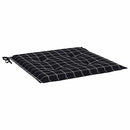 hynder til havestol 6 stk. 40x40x4 cm stof ternet sort