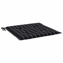hynder til havestol 6 stk. 40x40x3 cm stof ternet sort