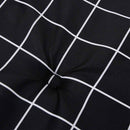 hynder til havestol 6 stk. 40x40x3 cm stof ternet sort