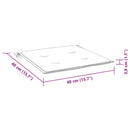 hynder til havestol 6 stk. 40x40x4 cm stof ternet sort