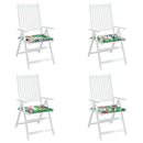 hynder til havestol 4 stk. 40x40x3 cm stof flerfarvet