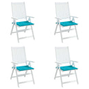 hynder til havestol 4 stk. 40x40x3 cm stof turkis