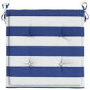 stolehynder 6 stk. 50x50x3 cm stof striber blå og hvid