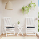 hynder til havestol 2 stk. 50x50x3 cm stof ternet sort