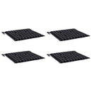 hynder til havestol 4 stk. 50x50x3 cm stof ternet sort