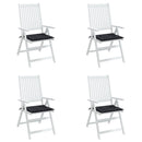 hynder til havestol 4 stk. 50x50x4 cm stof ternet sort