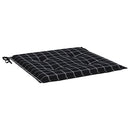 hynder til havestol 4 stk. 50x50x4 cm stof ternet sort