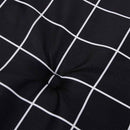 hynder til havestol 4 stk. 50x50x3 cm stof ternet sort