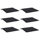 hynder til havestol 6 stk. 50x50x3 cm stof ternet sort