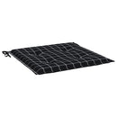 hynder til havestol 6 stk. 50x50x3 cm stof ternet sort