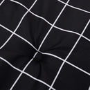 hynder til havestol 6 stk. 50x50x4 cm stof ternet sort