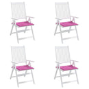 hynder til havestol 4 stk. 50x50x3 cm stof pink