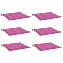 hynder til havestol 6 stk. 50x50x3 cm stof pink
