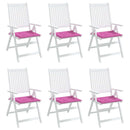 hynder til havestol 6 stk. 50x50x3 cm stof pink