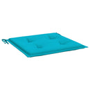hynder til havestol 2 stk. 50x50x4 cm stof turkis