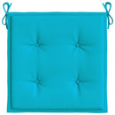 hynder til havestol 2 stk. 50x50x4 cm stof turkis