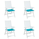 hynder til havestol 4 stk. 50x50x3 cm stof turkis