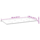 Bænk Pude Oxford stof Turkis 120 x 50 x 3 cm