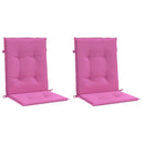 stolehynder m. lav ryg 2 stk. stof pink