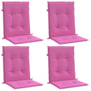 stolehynder m. lav ryg 4 stk. stof pink