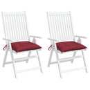 stolehynder 2 stk. 40x40x7 cm oxfordstof vinrød