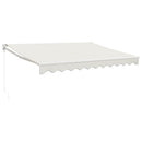 foldemarkise manuel betjening 3x2,5 m stof aluminium creme